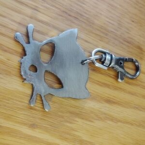 Skeleton Cat Keychain